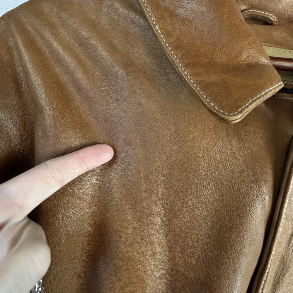 Vintage Leather Jacket Wilsons Leather XL Brown Genuine Leather Pelle Coat